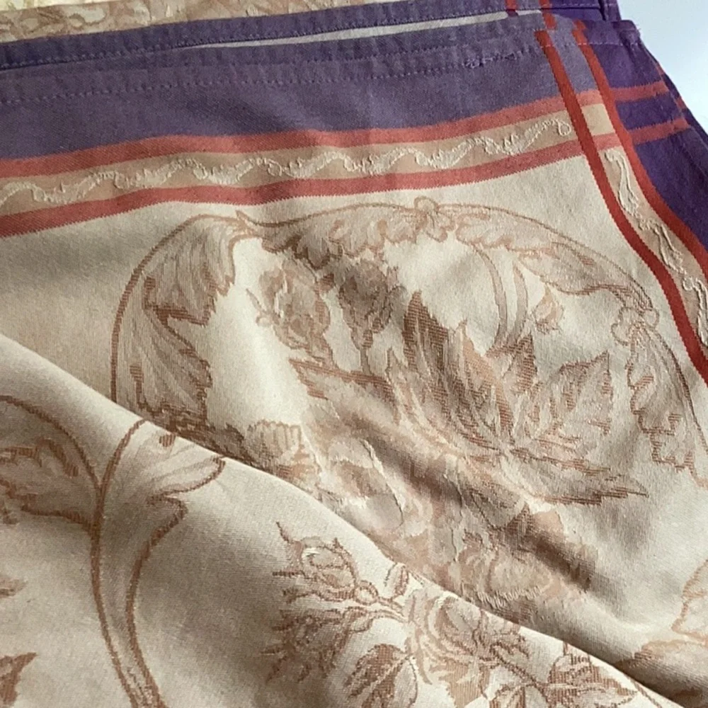 ⚜️ Les Tissages Tablecloth  FRENCH SCROLLED LUXURIOUS LINEN  100% COTTON